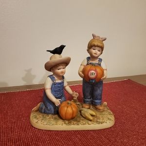 Homco Home Interiors Denim Days "The Prize Pumpkin" Figurine #1531